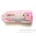 Gray +pink Pencil Lead Drawing Compasses Plastic Case  130*45*20mm 1 Pencil Lead 1 Ruler 1 Compasses 